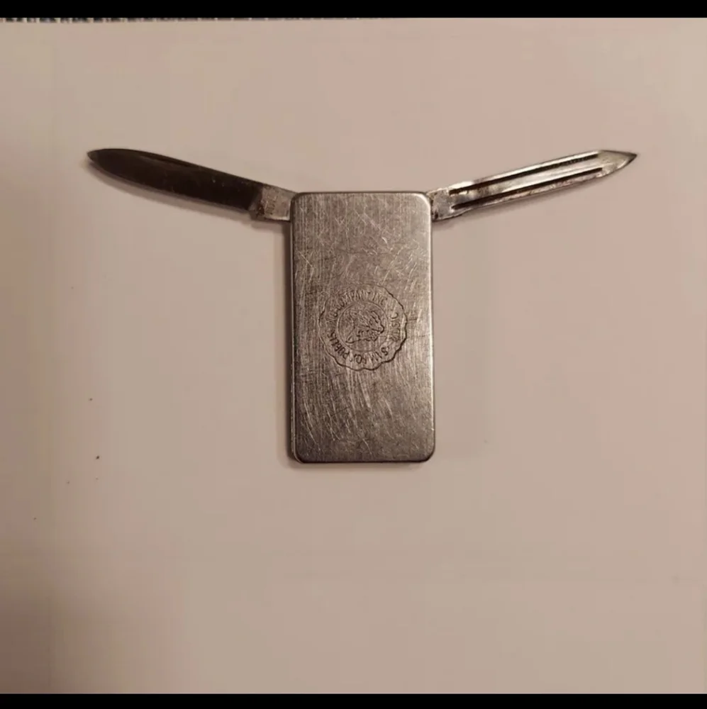 SAM FOX MUSIC PUBLISHING ANTIQUE SILVER (ITALY) MONEY CLIP NAIL FILE VERY RARE!